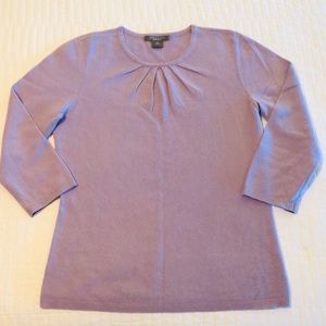 Ann Taylor CASHMERE jewel-neck sweater Medium